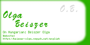 olga beiszer business card